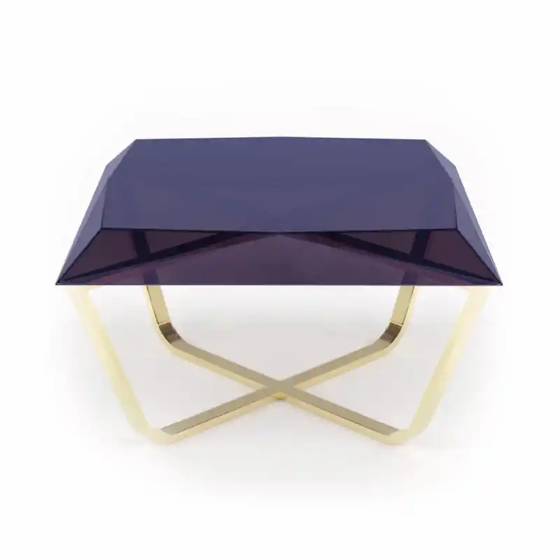 Coffee Table in blue and gold