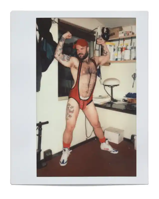 Polaroid von Dave The Bear, "Wigs & Gloves"