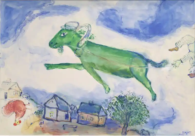 Marc Chagall, L'âne vert (Der grüne Esel | The Green Donkey), ca. 1936